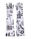 Dolce & Gabbana Black White DG Logo Elbow Length Mitten Women's Gloves