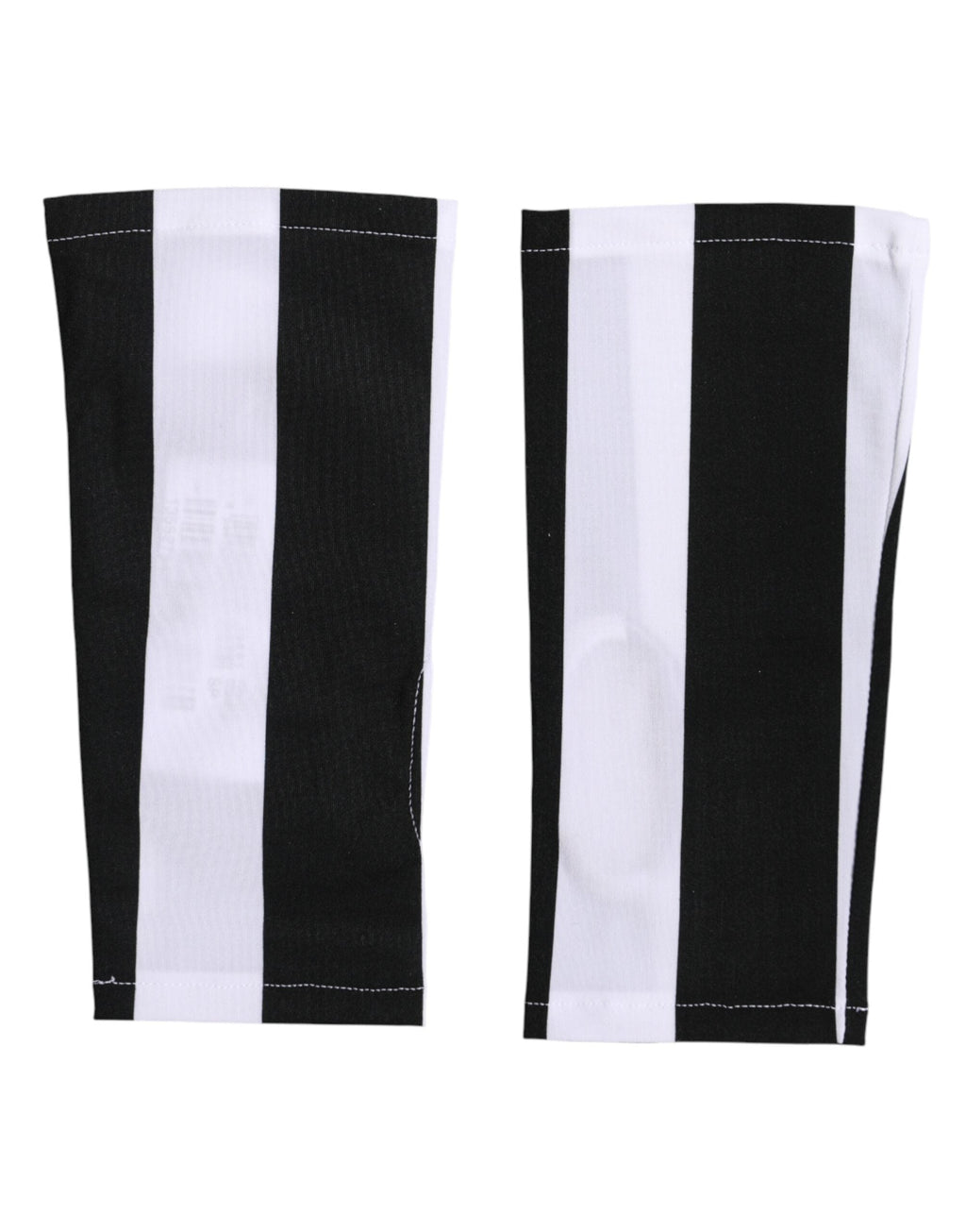 Dolce & Gabbana Black White Nylon Fingerless Wrist Length Women's Gloves