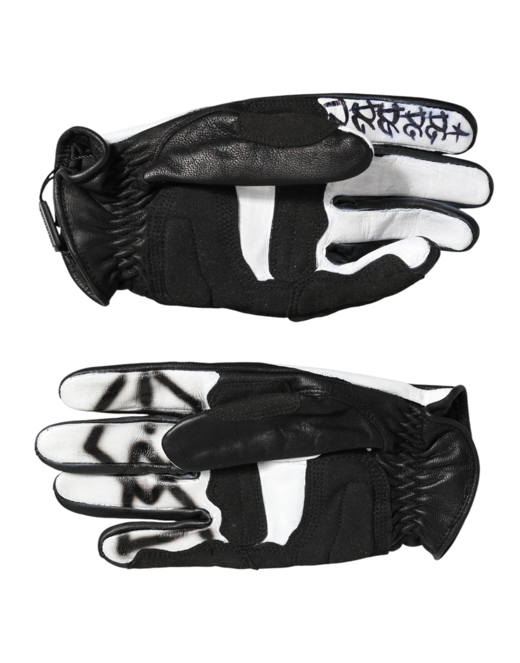 Dolce & Gabbana Women's Black White Crystal Wrist Length Mitten  Women's Gloves