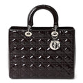 Patent Cannage Large Lady Dior Violet Purple