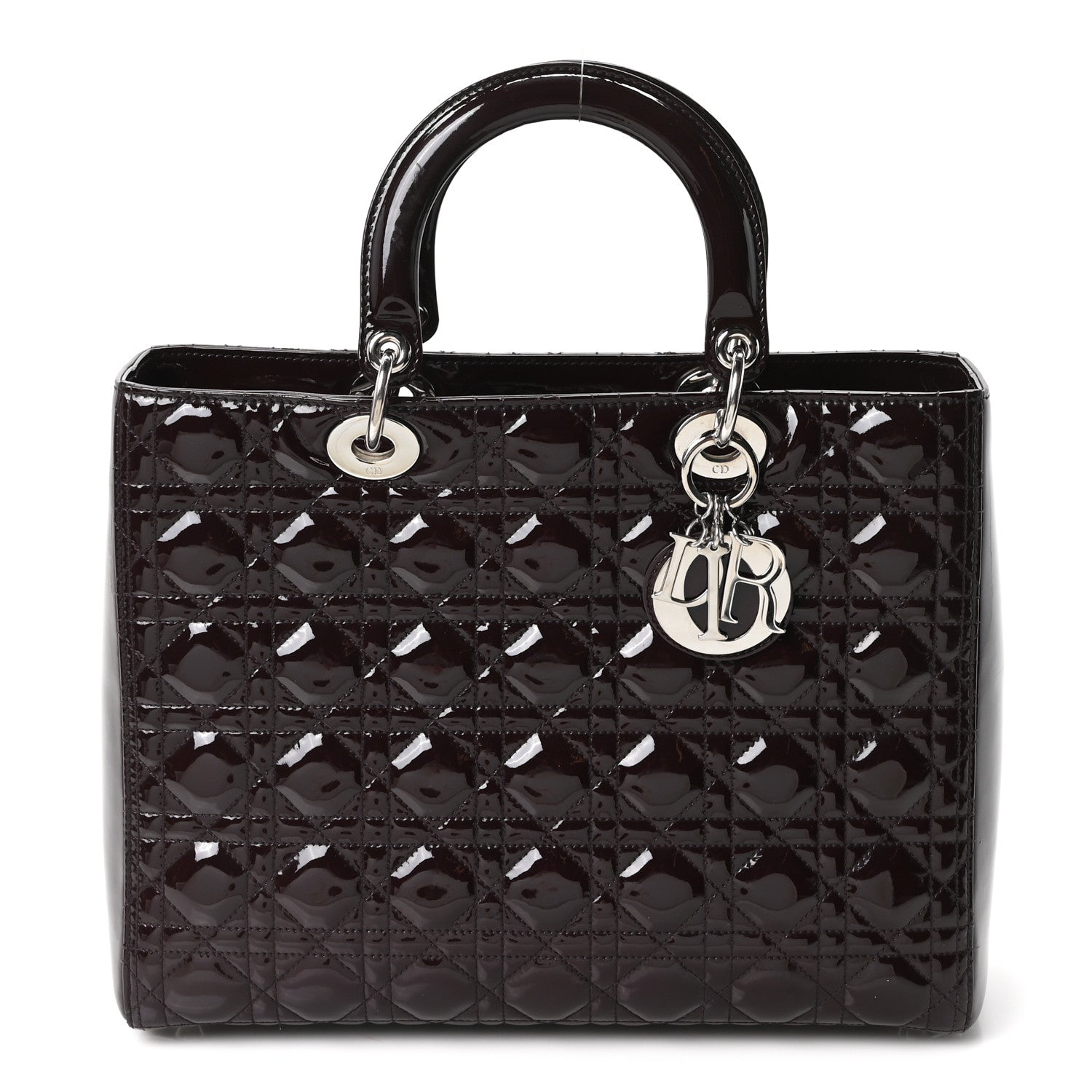 Patent Cannage Large Lady Dior Violet Purple