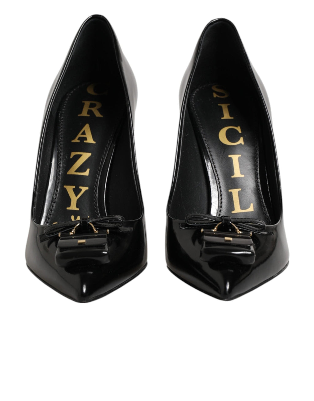 Dolce & Gabbana Black Bag Embellished Heels Pumps Women's Shoes