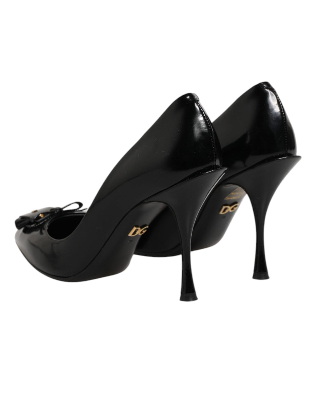 Dolce & Gabbana Black Bag Embellished Heels Pumps Women's Shoes