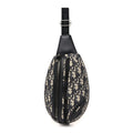 Grained Calfskin Oblique Scarab Sling Bag Blue Black