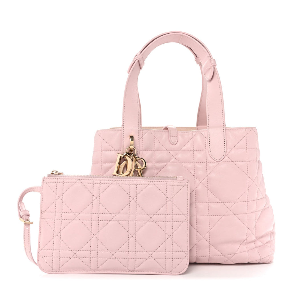 Calfskin Macrocannage Medium Toujours Powder Pink