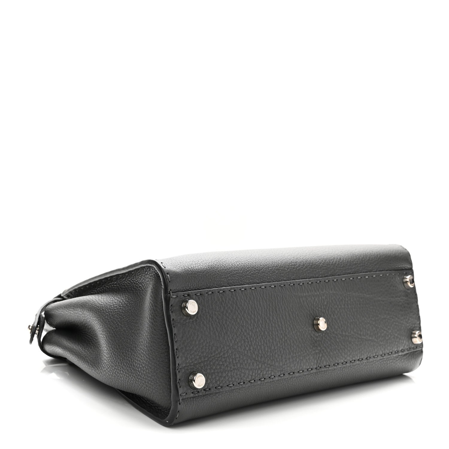 Cuoio Romano Selleria Bi-Color Medium Peekaboo Iconic Satchel Asphalt Milk