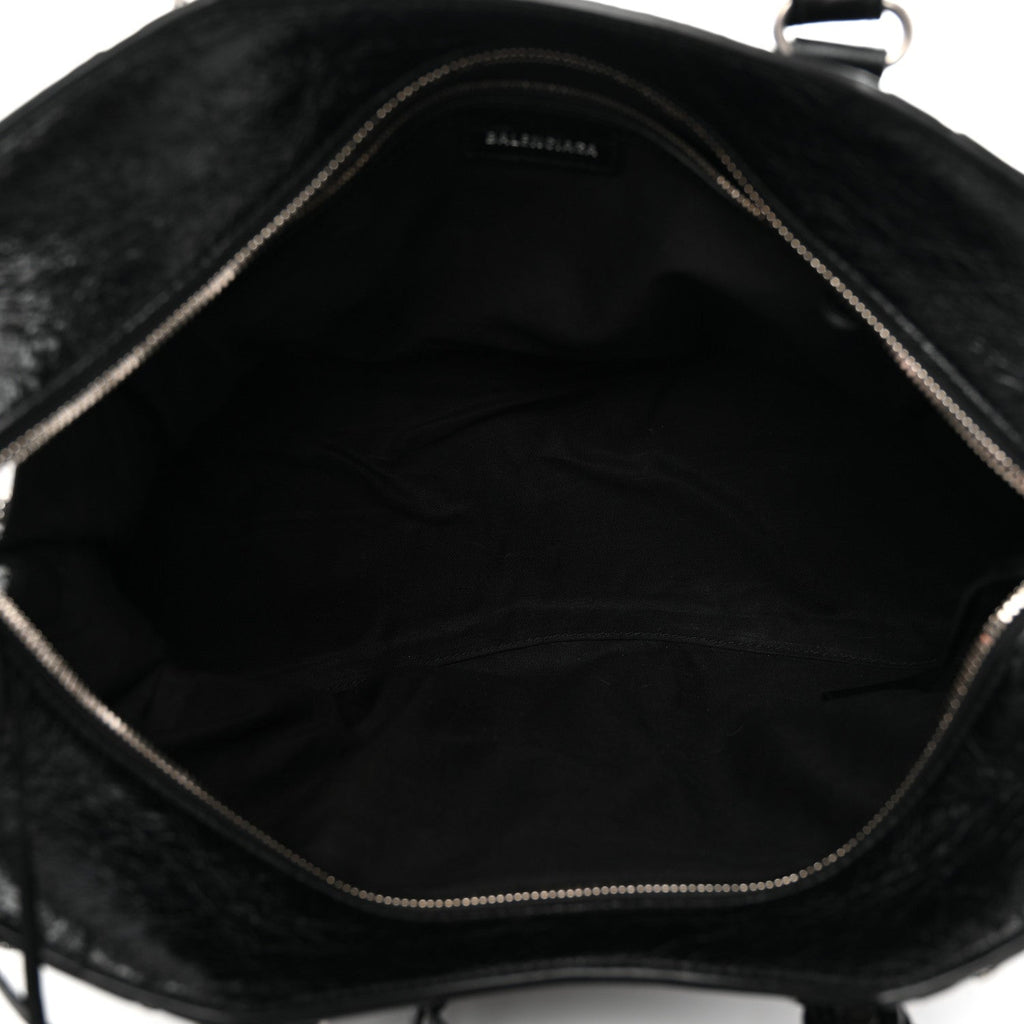 Agneau Arena Crystal Neo Cagole City Handbag Black