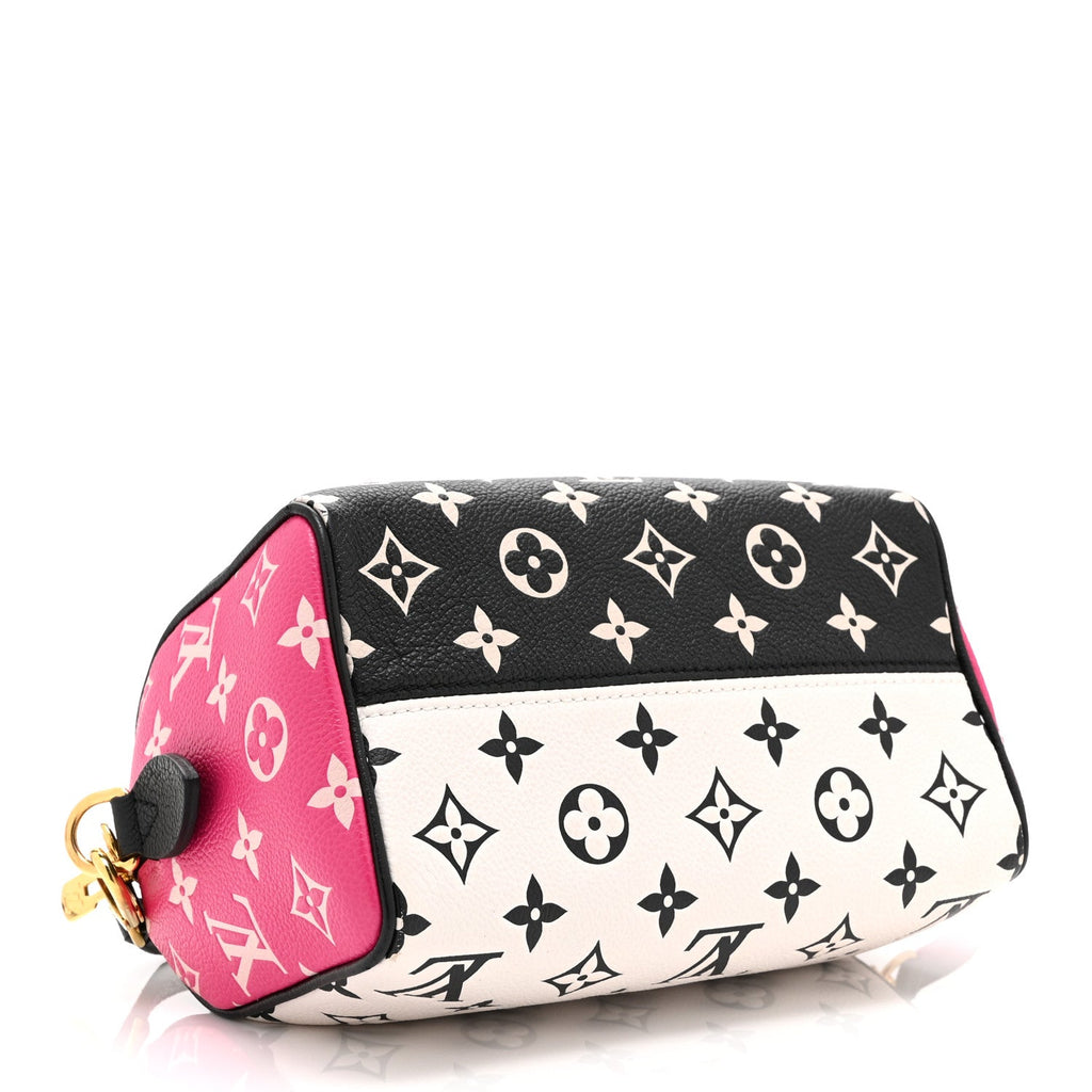 Empreinte Monogram Spring in the City Speedy Bandouliere 20 Black White Pink