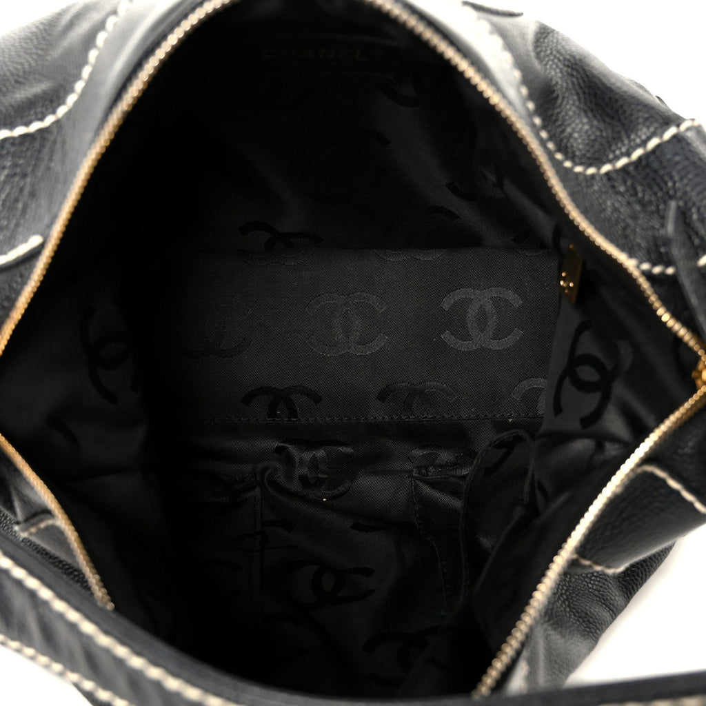 Caviar CC Stitched Hobo Black