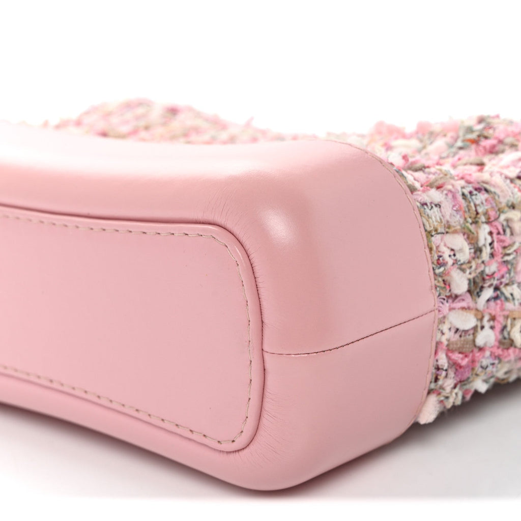 Tweed Calfskin Small Gabrielle Hobo Light Pink