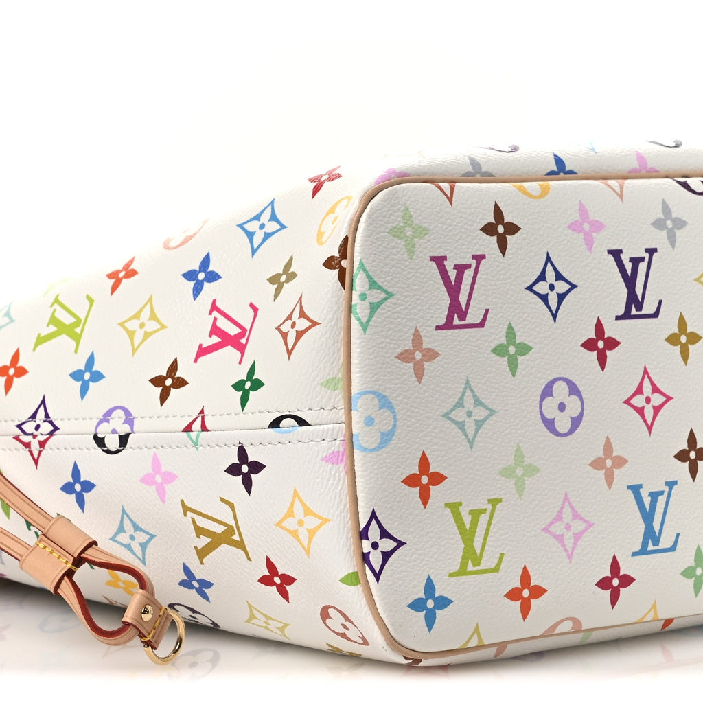 LV X TM Monogram Multicolor Neverfull MM White