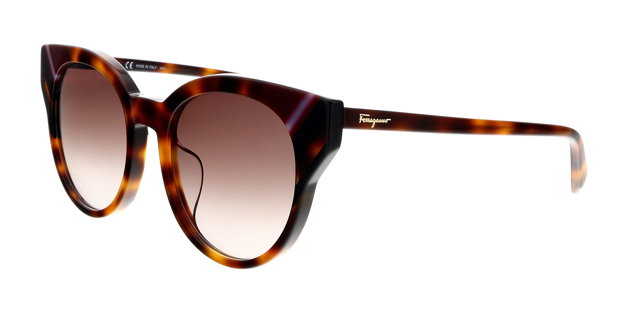 Salvatore Ferragamo Tortoise Round SF883SA 238 Sunglasses