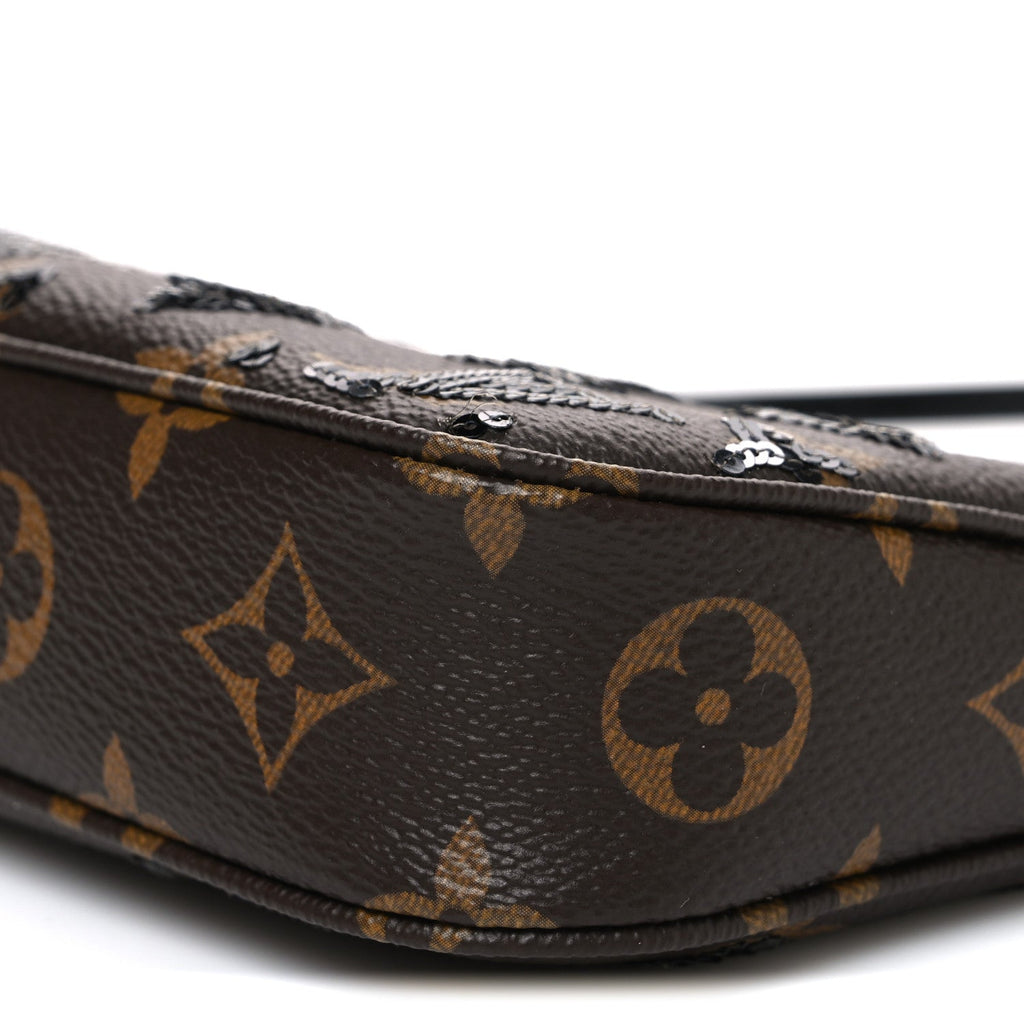 Monogram Sequins Pochette Accessories Black