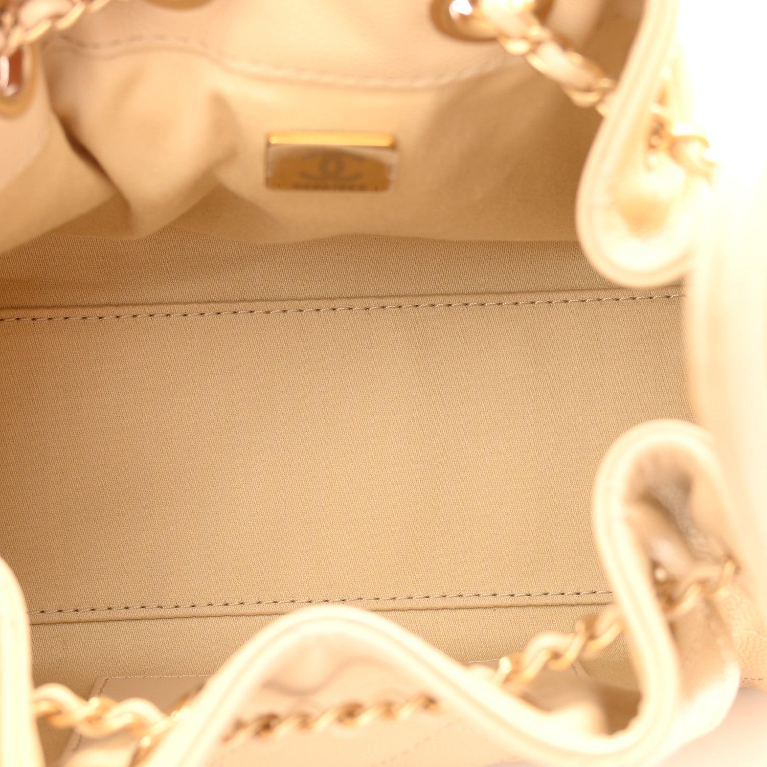Caviar Quilted Mini Chanel 25 Handbag Beige
