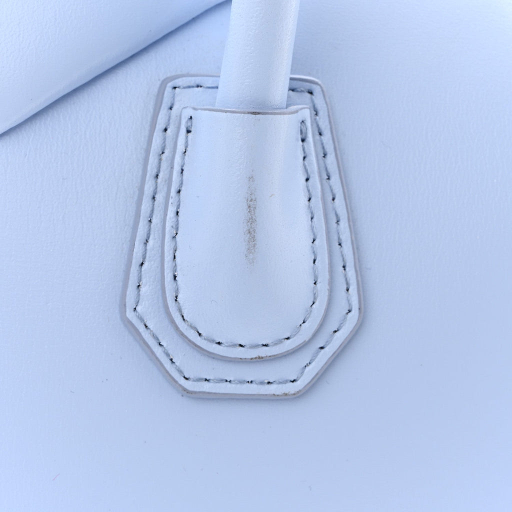 Shiny Lord Calfskin Mini Antigona Baby Blue