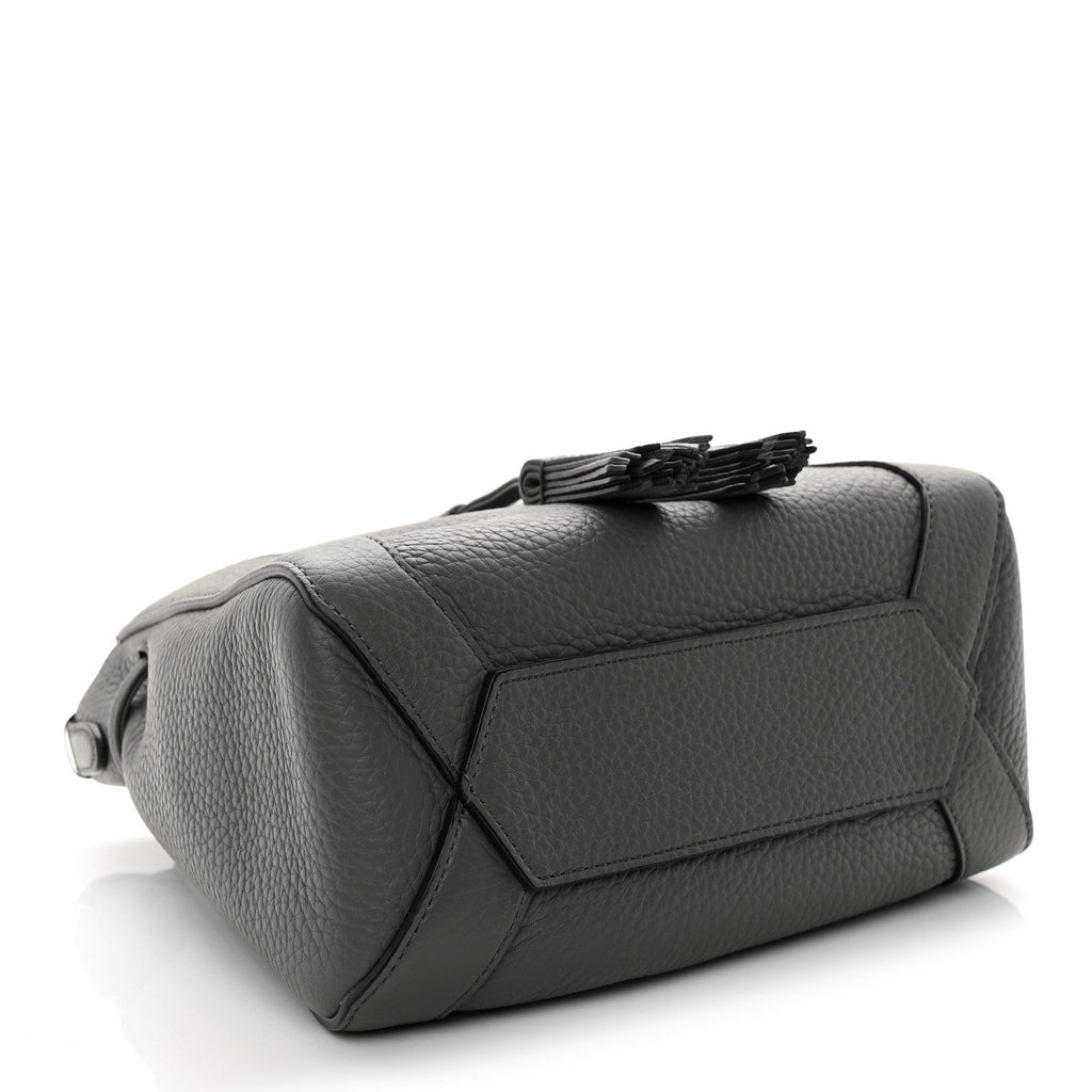 Heavy Grain Calfskin Mini Millie Charcoal