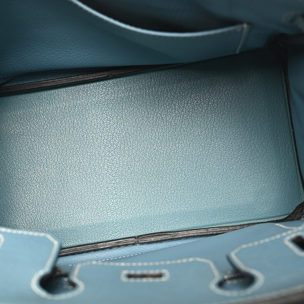 Epsom Birkin 25 Bleu Jean