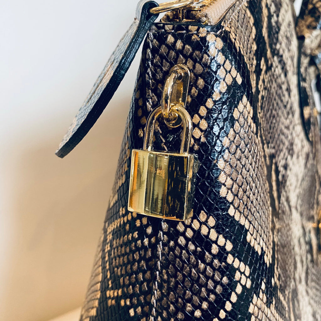 VALENTINO BY MARIO VALENTINO Bravia Python Satchel Handbag NWOT