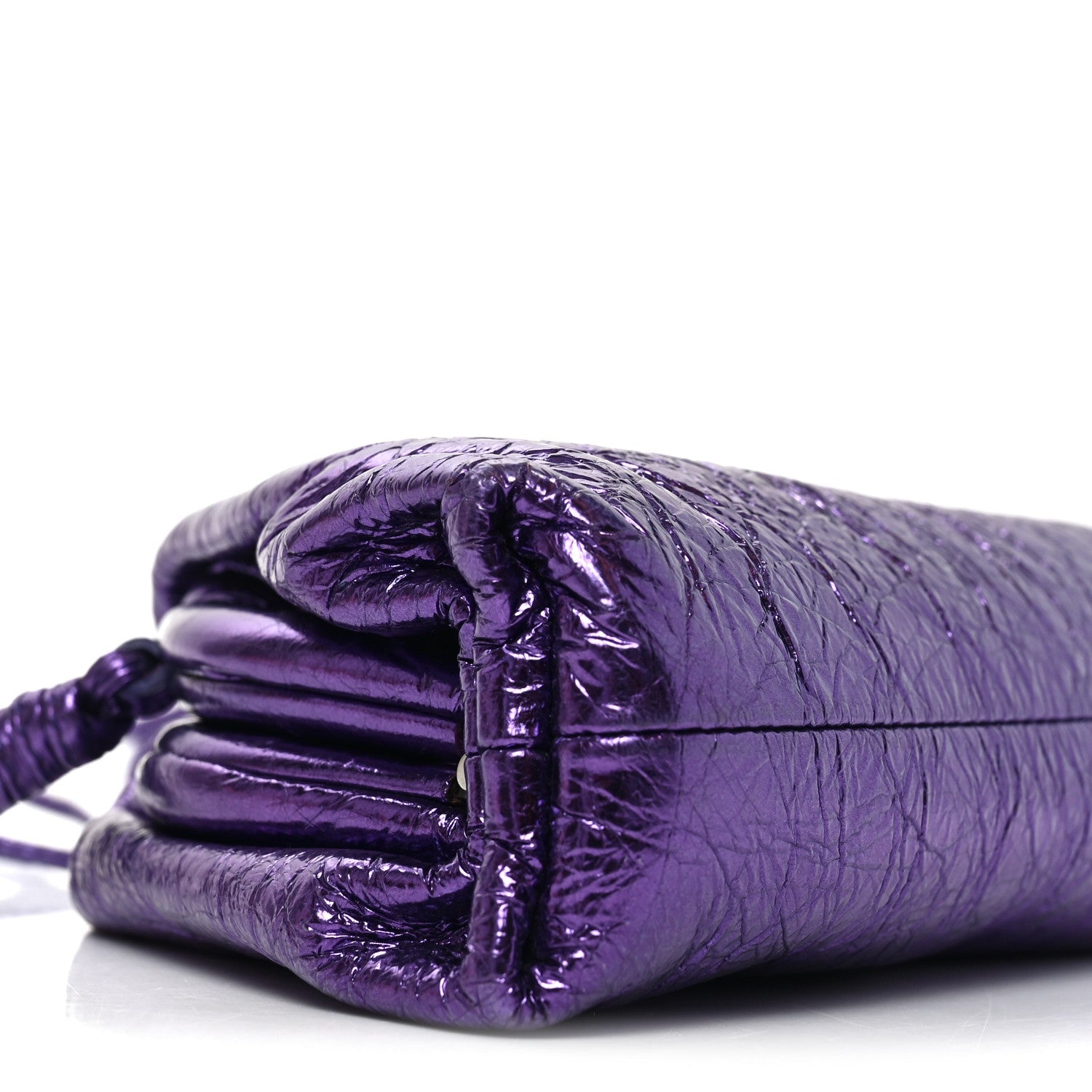 Metallic Crinkled Lambskin The Mini Pouch Viola