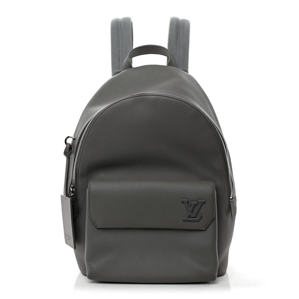 Grained Calfskin Aerogram Takeoff Backpack Grey