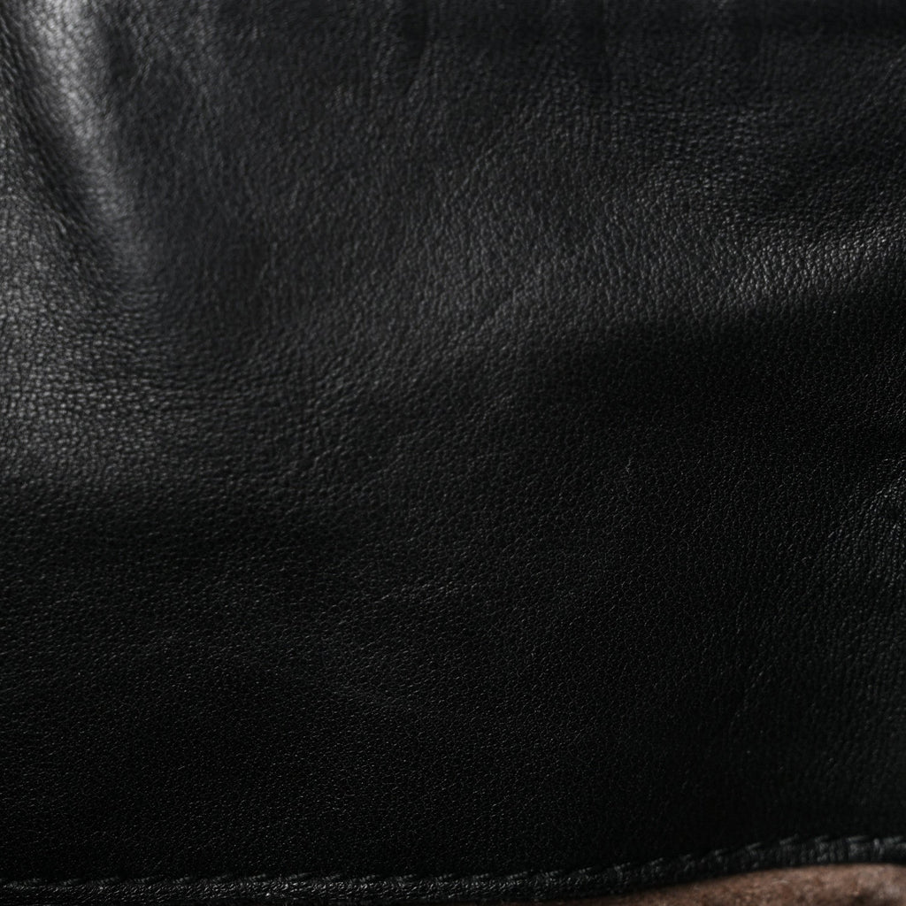 Nappa Intrecciato Flat Shoulder Bag Black