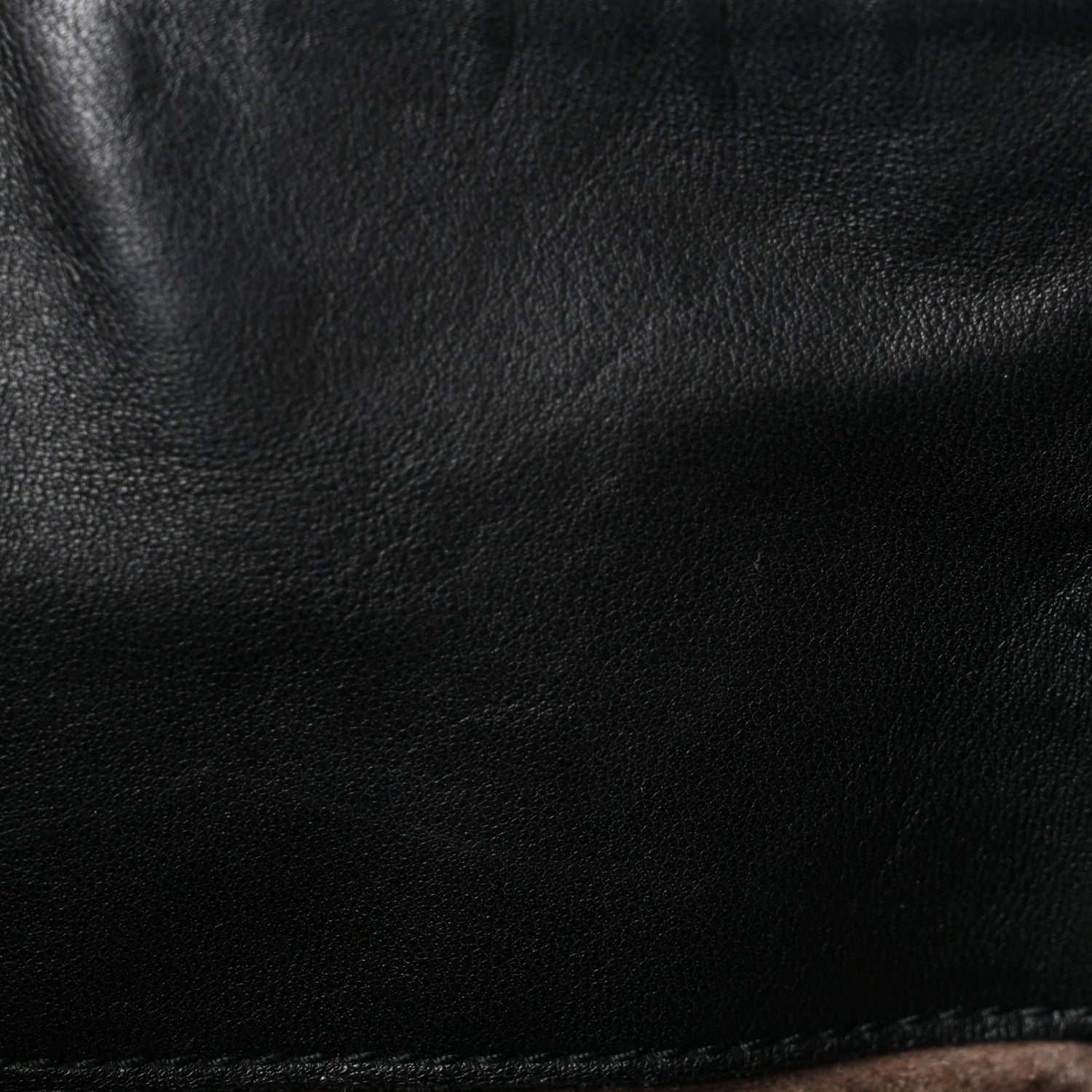 Nappa Intrecciato Flat Shoulder Bag Black