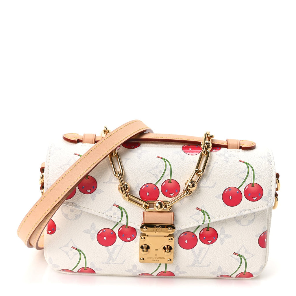 LV X TM Monogram Cerises Pochette Metis East West White