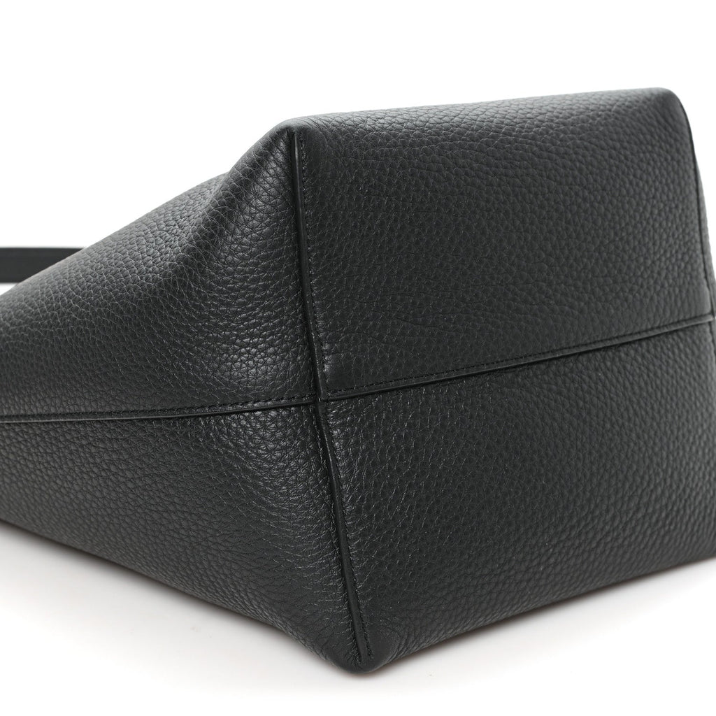 Grained Calfskin Medium N/S Park Tote Black