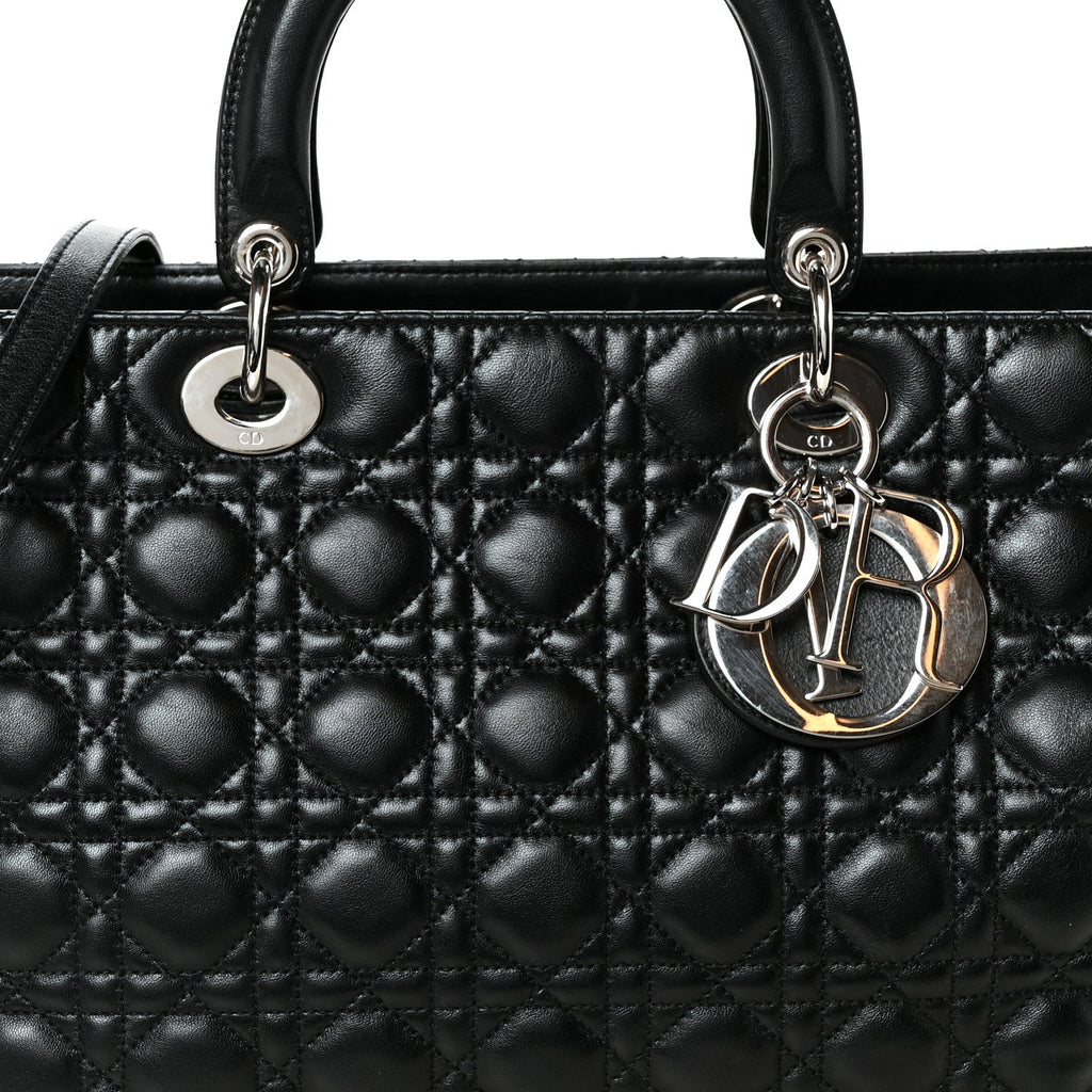 Lambskin Cannage XL Lady Dior Black