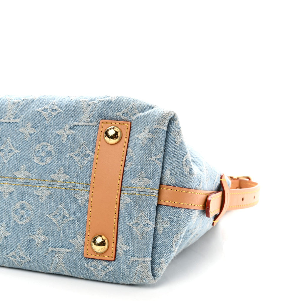 Monogram Denim CarryAll PM Sky Blue