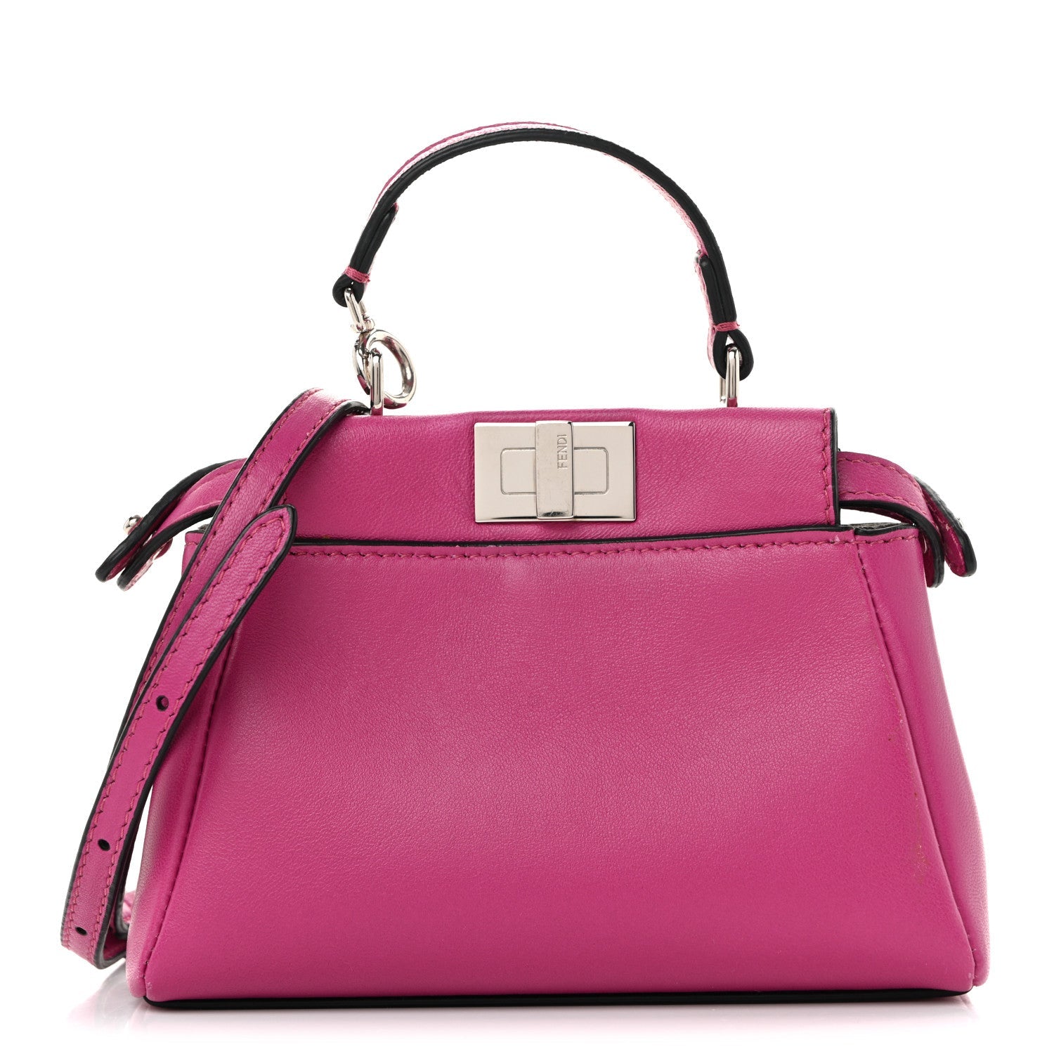 Nappa Micro Peekaboo Iconic Satchel Magenta