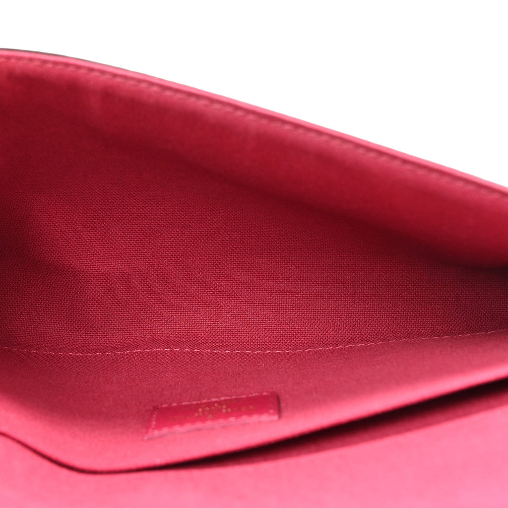 Monogram Pochette Felicie Chain Wallet Fuchsia
