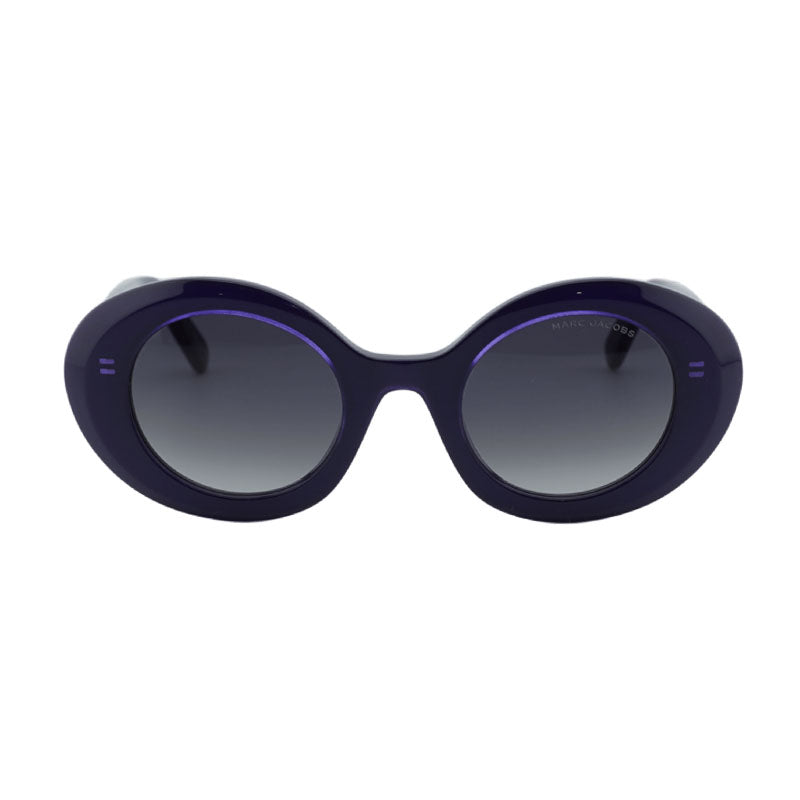 Marc Jacobs Sunglasses Oval Full Rim, Violet Liliak Frame and Dark Grey Gradient Lens MARC799/S0RY89O