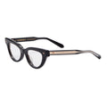 Valentino Eyeglasses Cat Eye Full Rim, Shiny Black Frame and Clear Demo Lens Lens VLX-124A