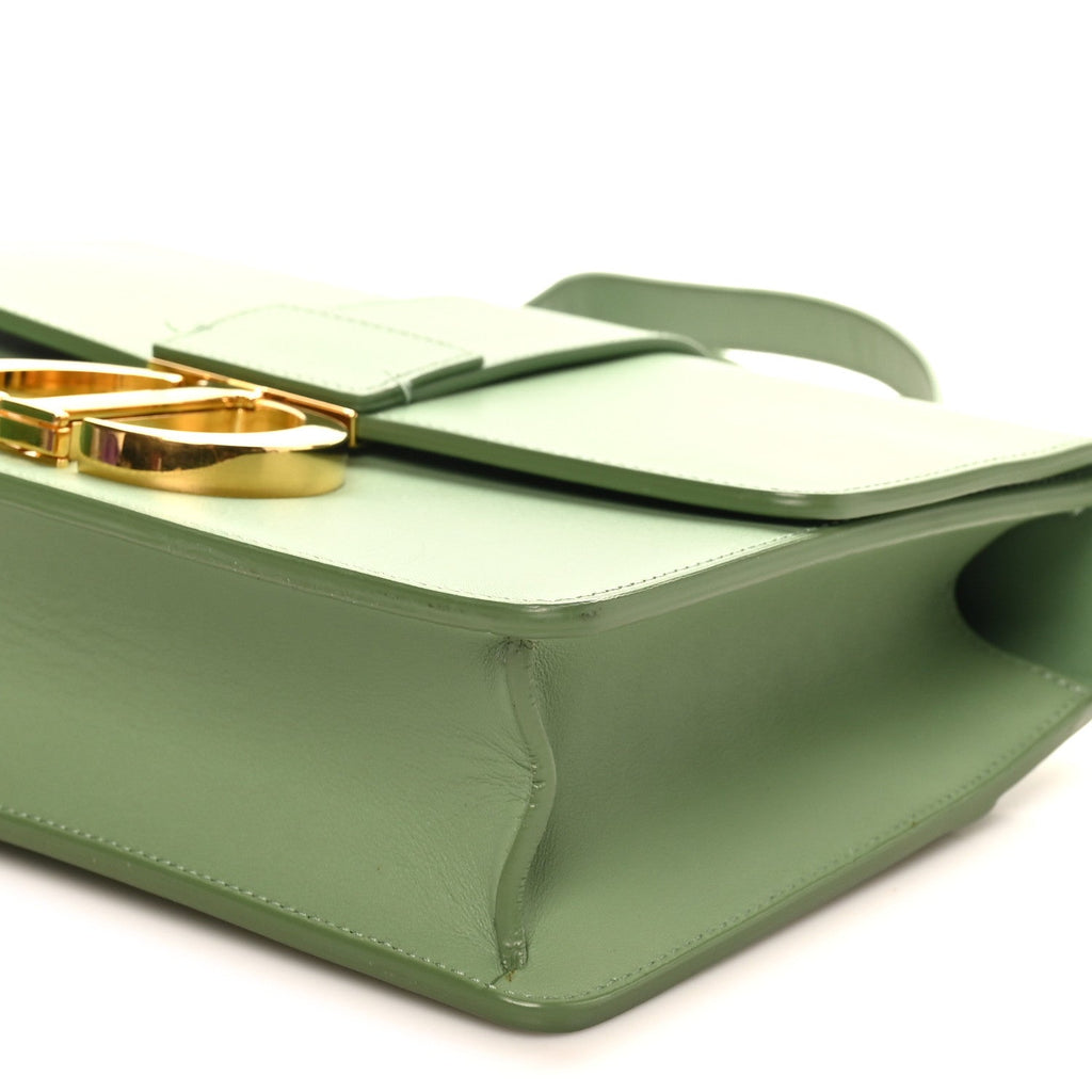 Smooth Calfskin 30 Montaigne Flap Bag Mint Green
