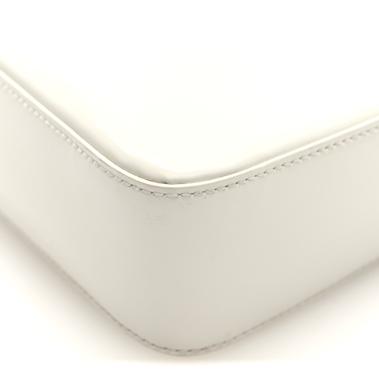 Spazzolato Triangle Small Double Handle Crossbody Tote White