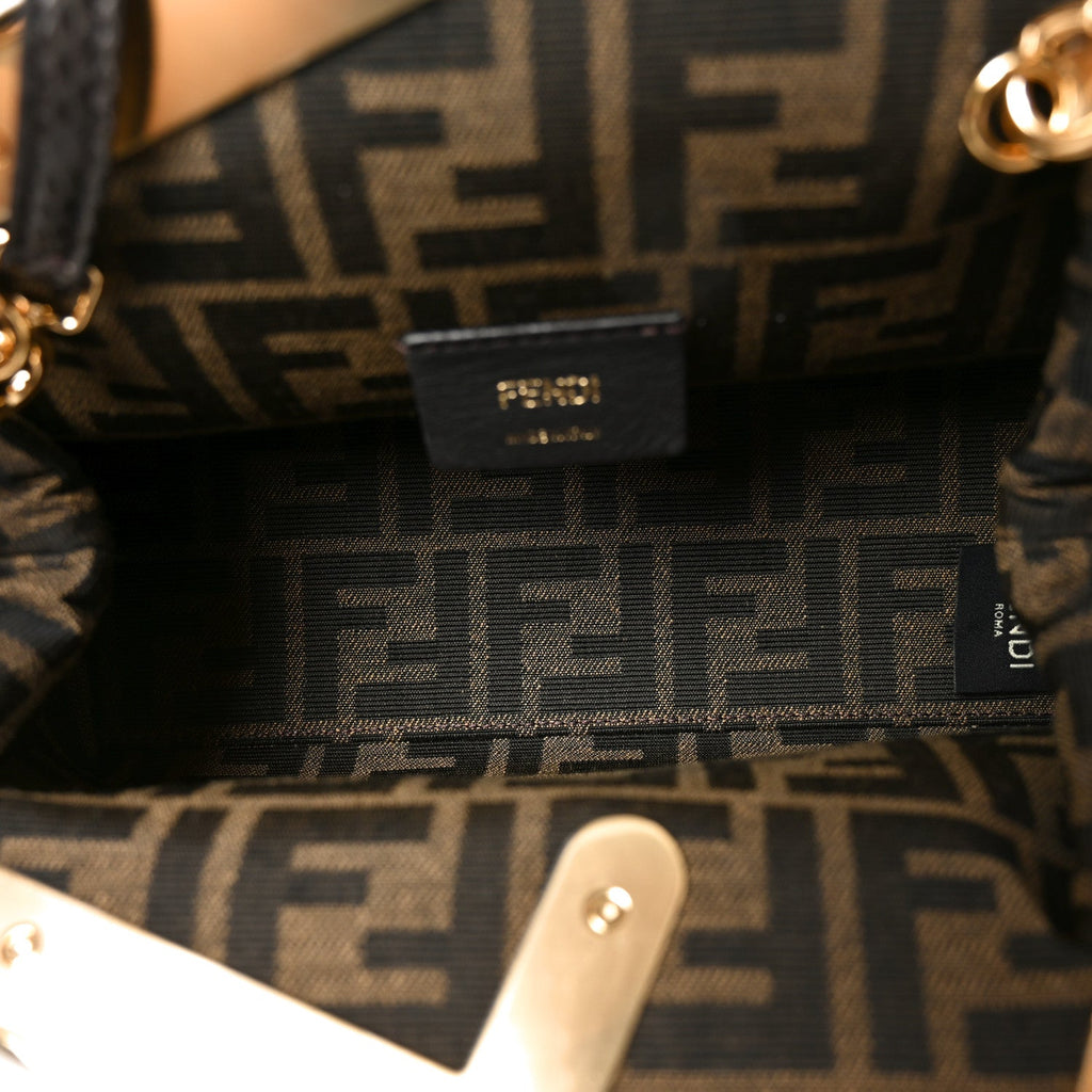 Snakeskin Small Fendi First Brown