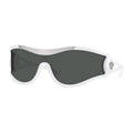 Versace Sunglasses Shield Full Rim, White Frame and Dark Grey Lens VE4475314/87