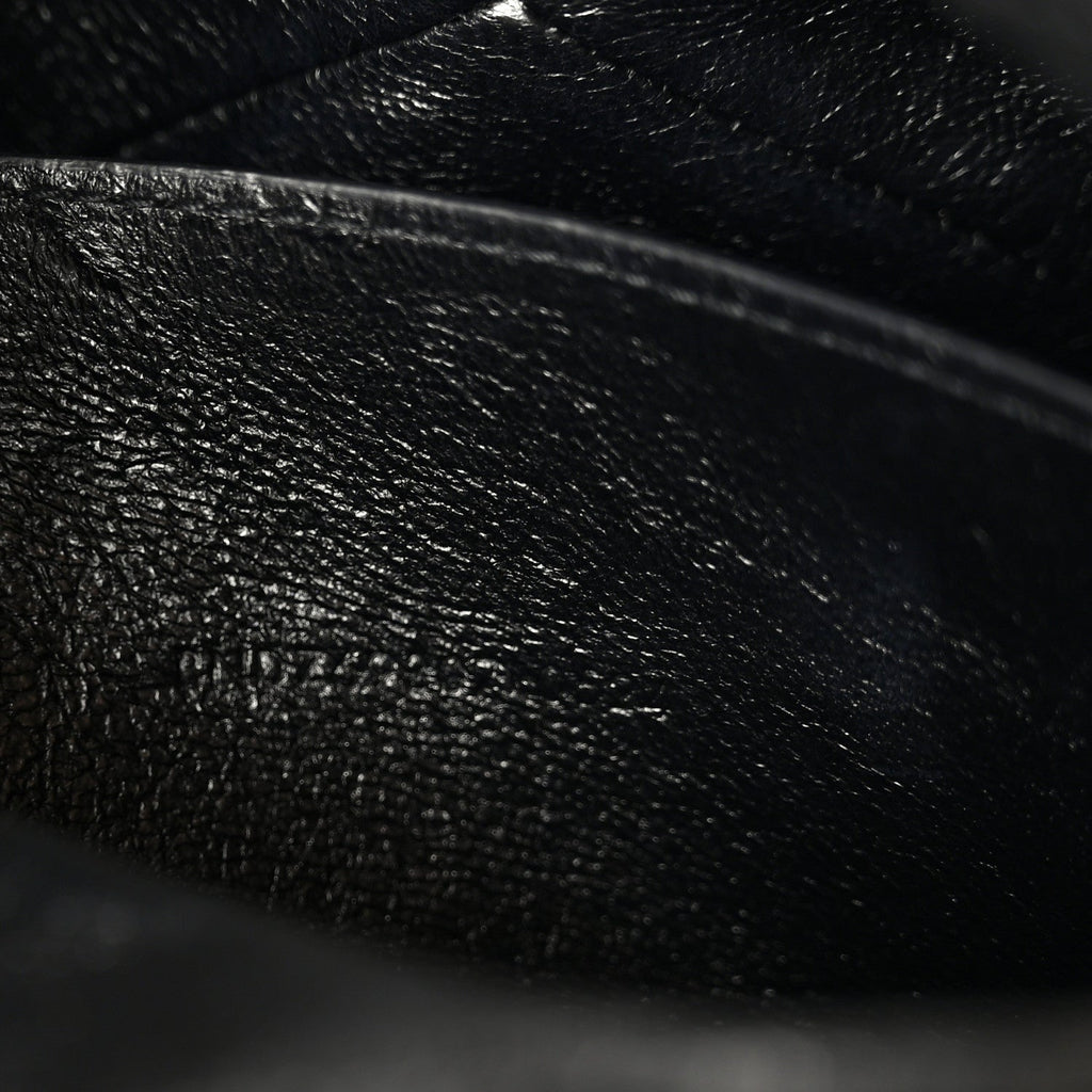 Grained Lambskin Cassandre Envelope Pouch Black