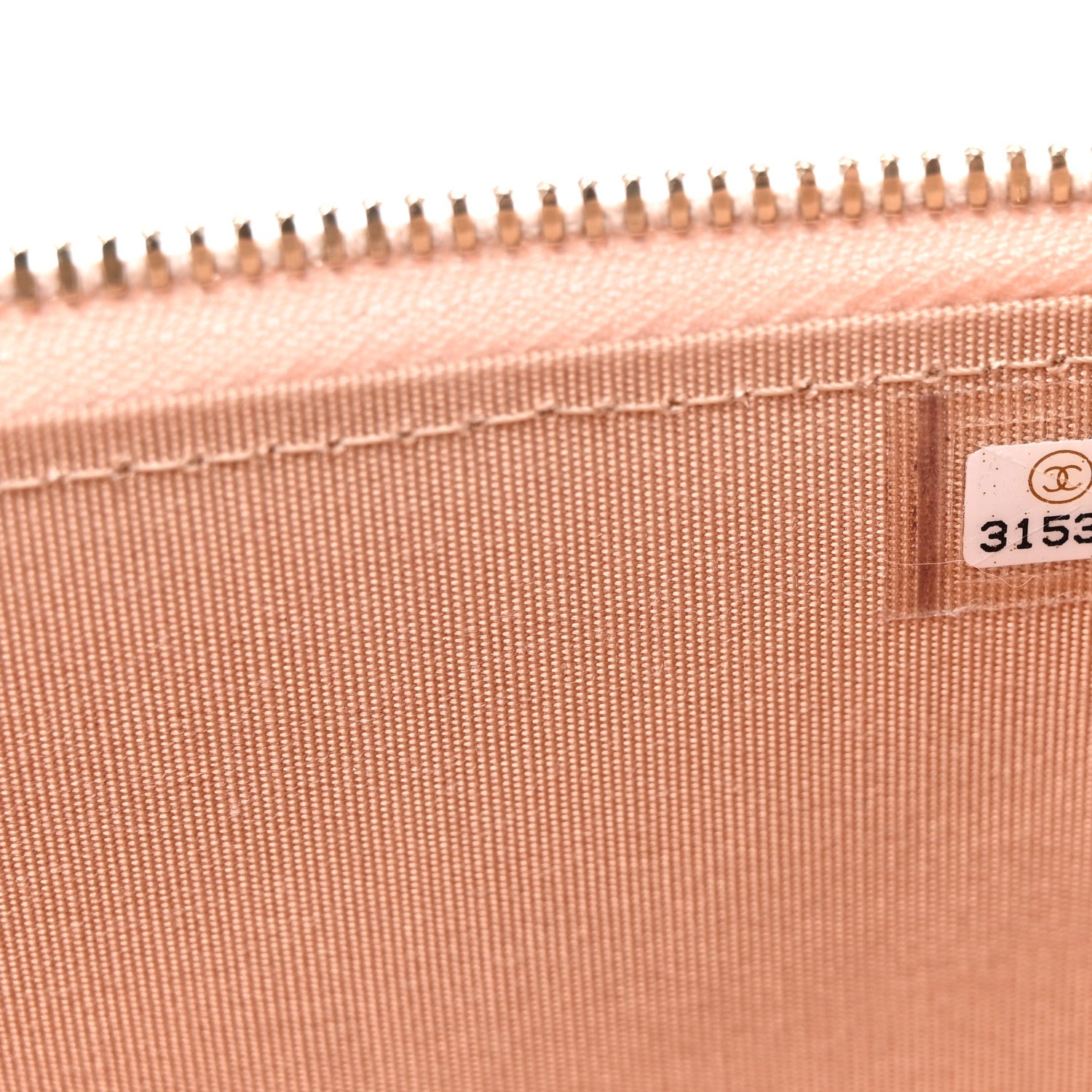 Lambskin Quilted Small Top Handle Vanity Case With Chain Beige