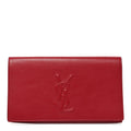 Calfskin Monogram Large Belle De Jour Clutch Red