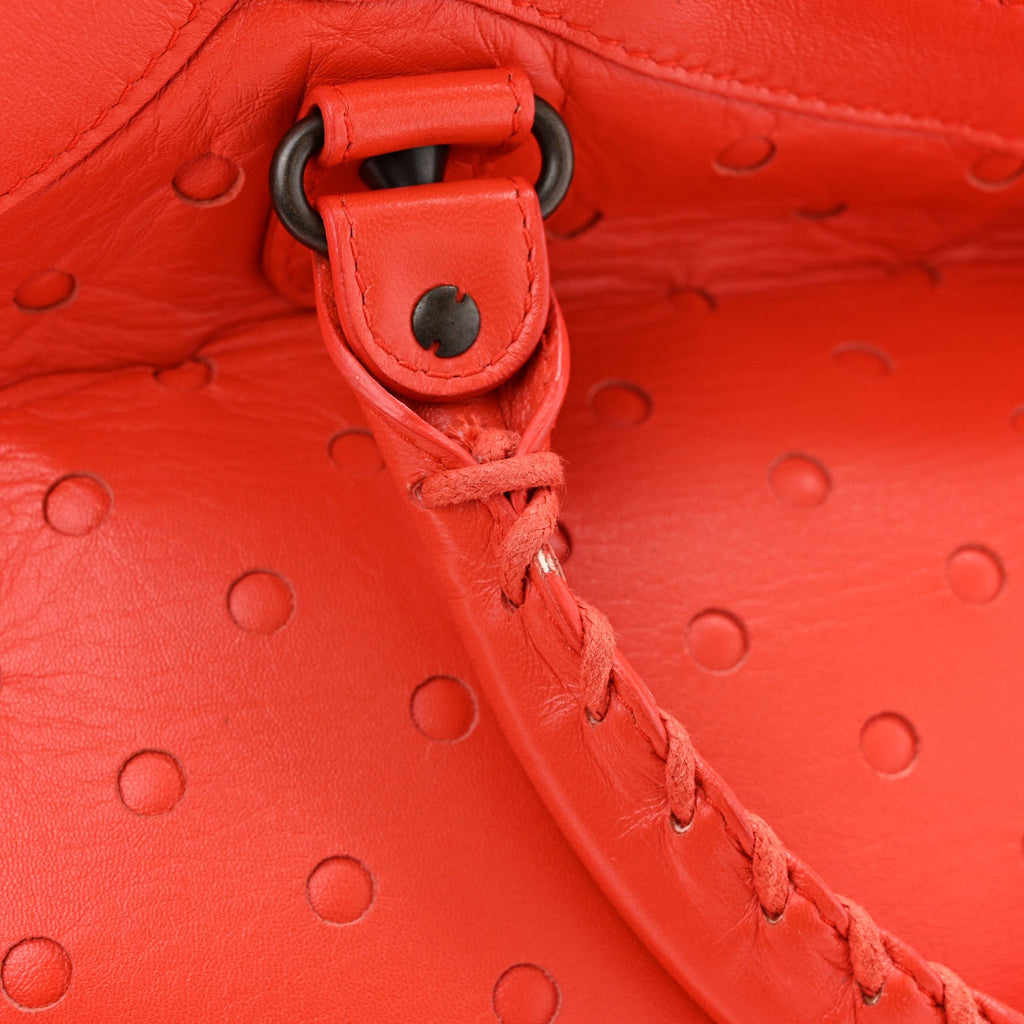Agneau Perforated Classic Hardware Velo Rouge Grenade