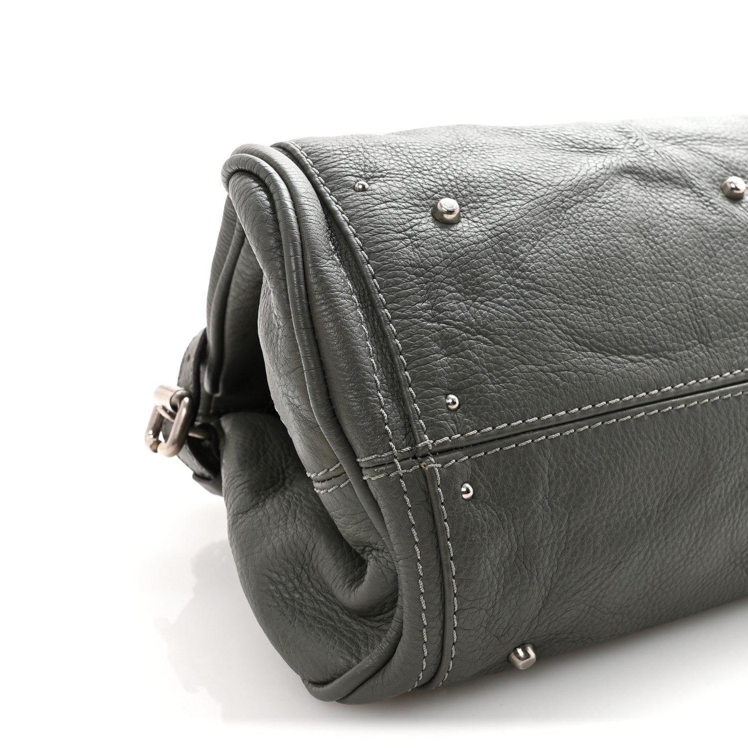 Calfskin Medium Paddington Satchel Gray