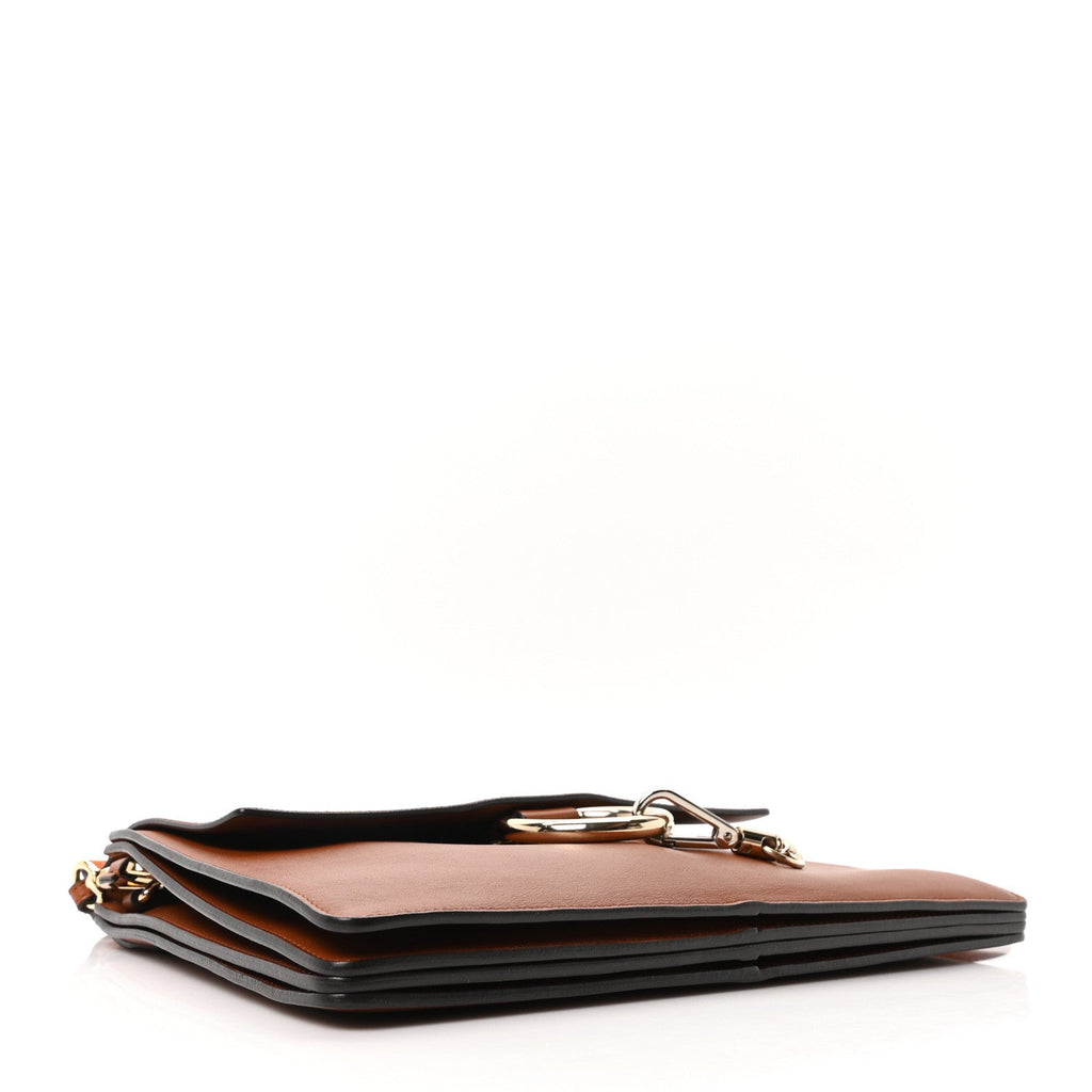 Suede Calfskin Medium Faye Shoulder Bag Tobacco