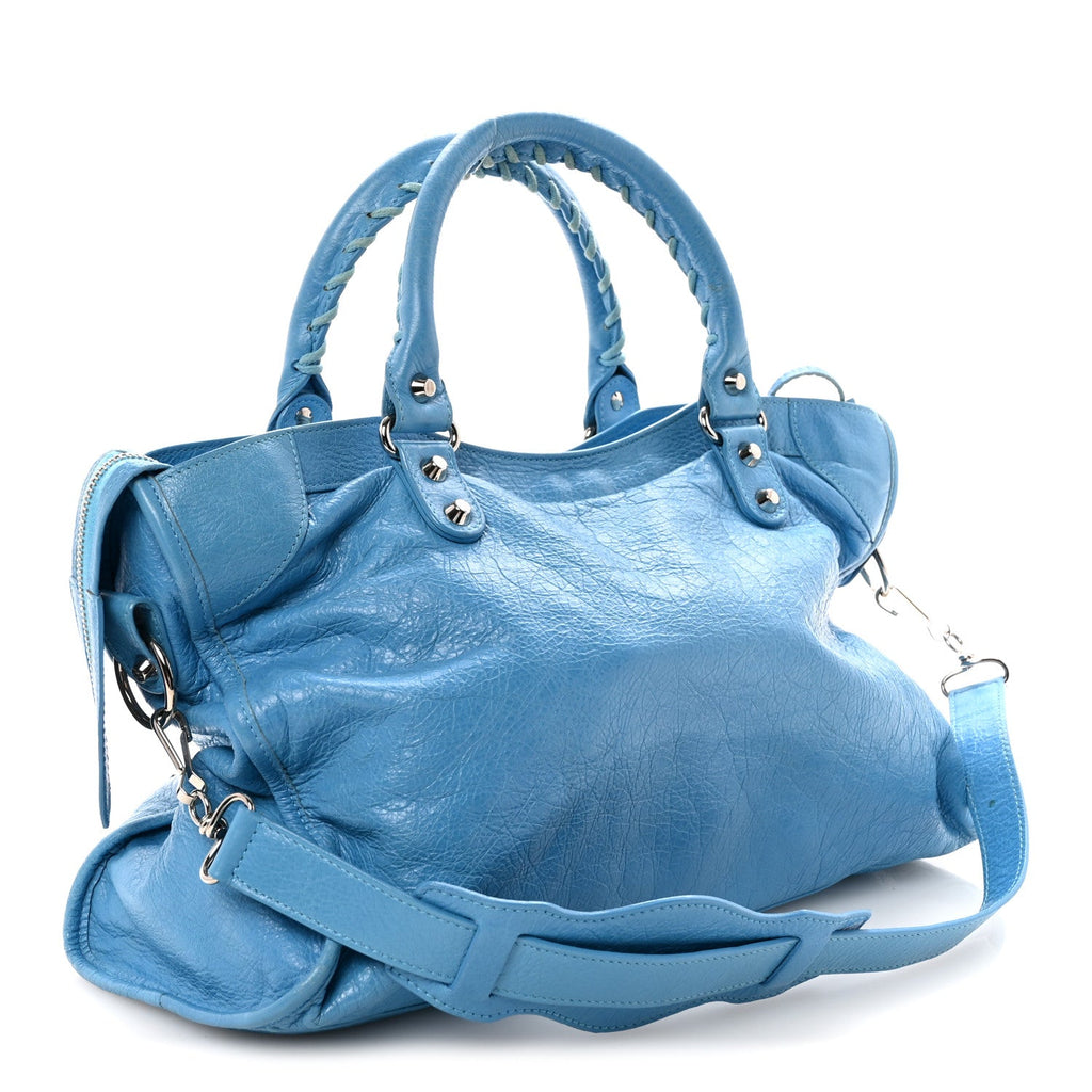 Agneau Classic Silver Hardware City Bleu Azur Clair