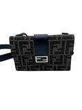 Fendi Flap Crossbody Bag Zucca Canvas Brown Canvas Crossbody Bag Bag (Authentic  )