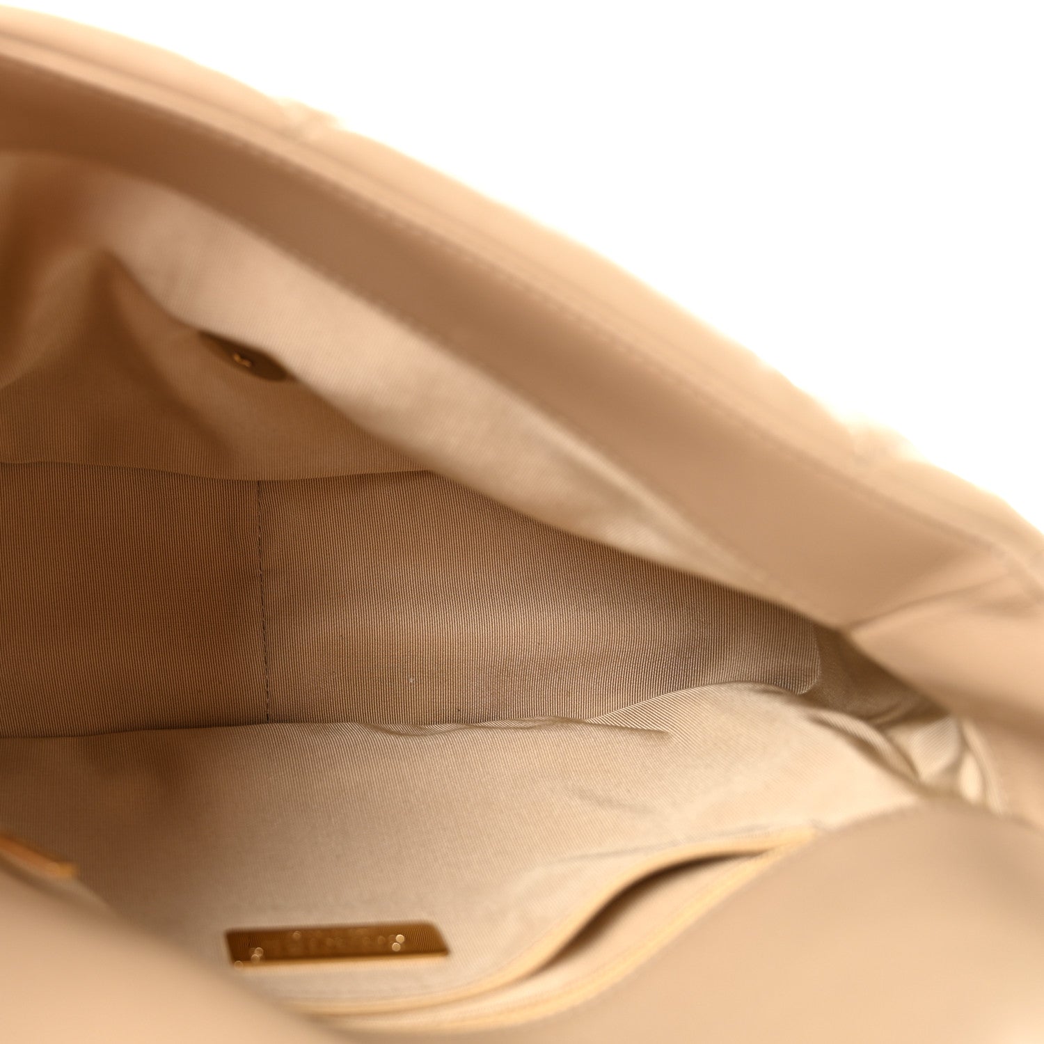 Lambskin Quilted Large Chanel 19 Flap Dark Beige