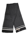 Dolce & Gabbana Black Crown Cashmere Neck Wrap Shawl Men's Scarf