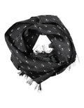 Dolce & Gabbana Black Silk Dotted Men Neck Wrap Shawl Men's Scarf