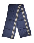 Dolce & Gabbana Blue Cashmere Neck Wrap Shawl Fringes Women's Scarf